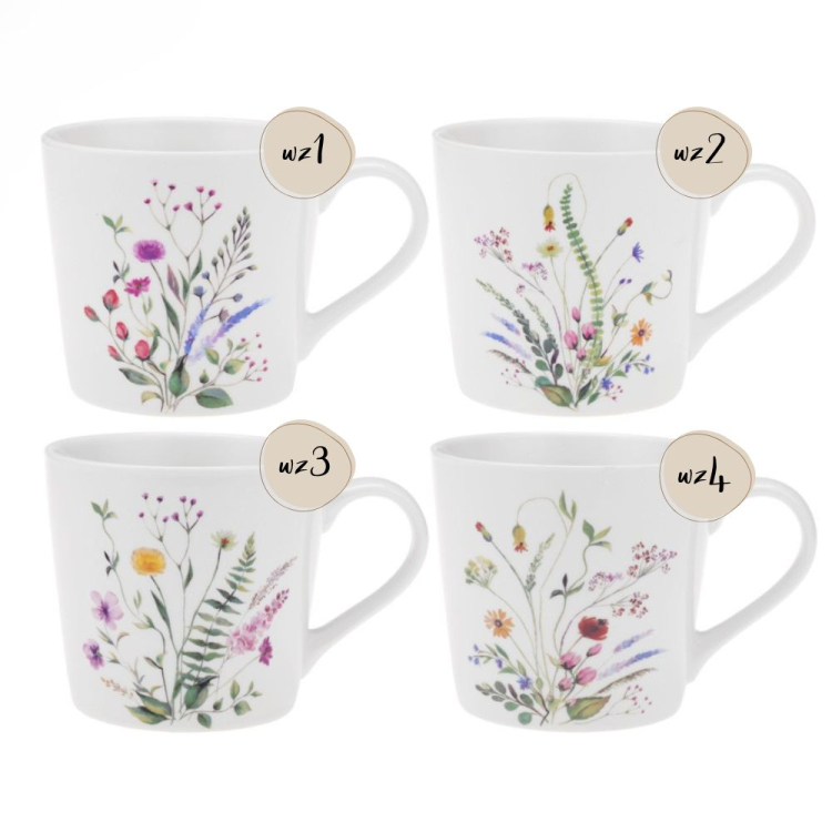 Kubek z porcelany ŁĄKA 400ml RAVI
